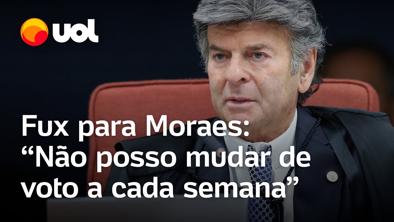 Fux vota contra julgamento de denúncia do golpe no STF: 'Não posso mudar voto a cada semana'