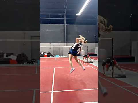 Put all your strength into the last badminton smash #badminton