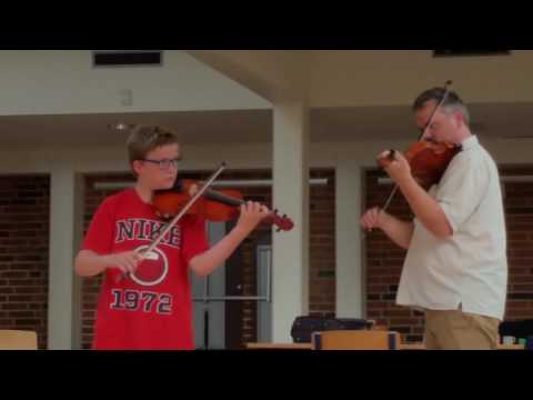 Martin på førsteviolin i Bachs dobbeltkoncert 1. sats