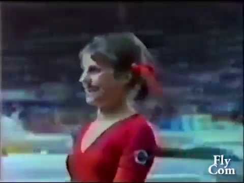 Ольга Корбут (СССР) на Олимпиаде 1976 года