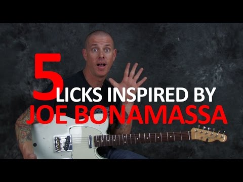 5 fiery Joe Bonamassa style blues rock licks (with tabs)