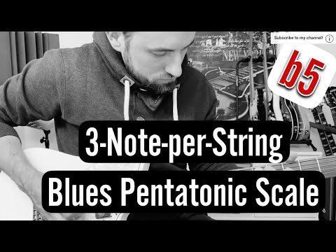 3-Note-per-String Blues Pentatonic Scale (Tap Version) #pentatonic #tapping #scales