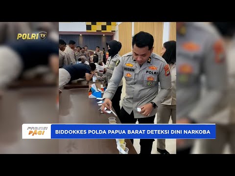 BIDDOKKES POLDA PAPUA BARAT GELAR KEGIATAN DETEKSI DINI NARKOBA KEPADA SELURUH PERSONEL