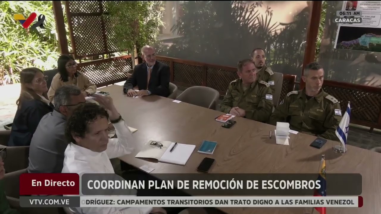 Delcy Rodríguez se reunió con delegación de Israel para plan remoción de escombros tras terremoto