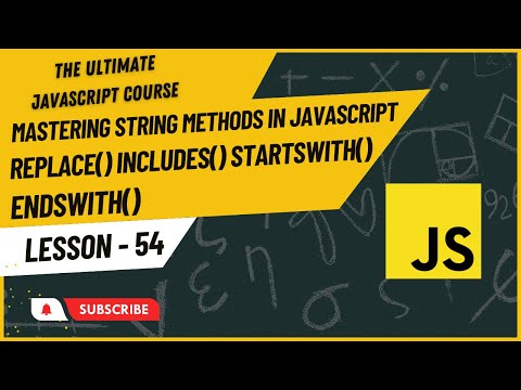 String Methods In Javascript Replace Includes Startswith Endswith Hindiurdu Javascript 54
