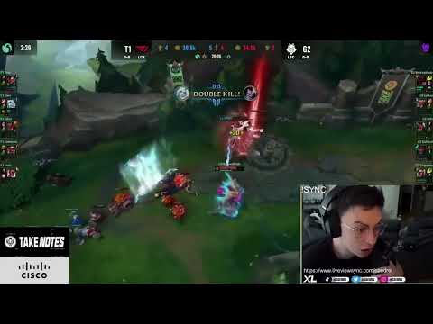 CAEDREL REACTION ONER'S TRIPLE KILL | T1 vs G2 MSI 2022