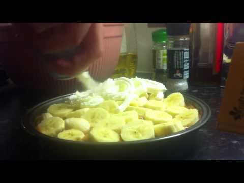 Banoffee pie with a buttery biscuit base