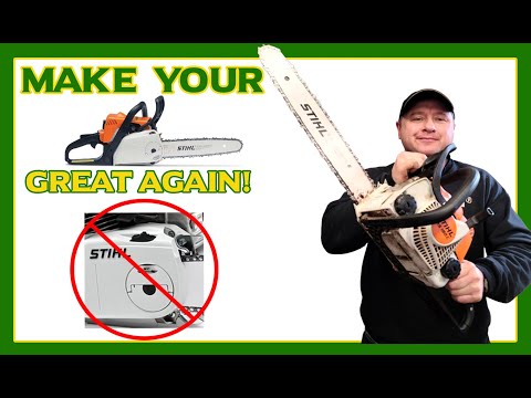 Convert STIHL MS180C Chainsaw "TOOLLESS" Chain Adjustment To TOOL Adjustment Like The MS170