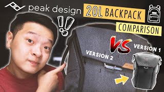 Peak Design 20L Everyday Backpack | Version 1 & 2 Comparison
