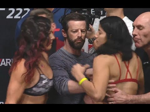 Cat Zingano vs. Ketlen Vieira - Weigh-in Face-Off - (UFC 222: Cyborg vs. Kunitskaya) - /r/WMMA