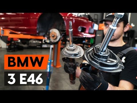 How to change a front shock strut on BMW 3 (E46) [TUTORIAL AUTODOC] Video