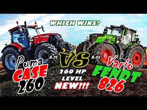 Case 260 PUMA Vs NEW Fendt 826 Gen 5 - Which is stronger/bigger/faster/cheaper on 260 Hp? 2026
