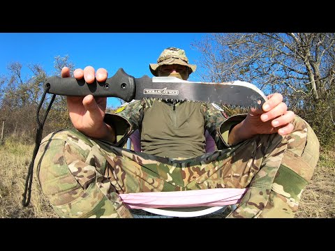 COLD STEEL AXIS MACHETE - DESTRUCTION TEST - UNTIL IT BREAKS - UNKNOWN CARBON STEEL @csknives