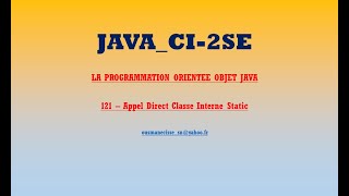 CI 2SE PooJava121 Direct Call Internal Class Static
