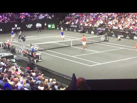 Kyrgios/Sock v. Goffin/Dimitrov || Court Side View - Laver Cup