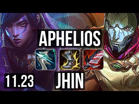 APHELIOS & Thresh vs JHIN & Leona (ADC) | 8/1/3, Legendary, Rank 10 Aphelios | KR Challenger | 11.23