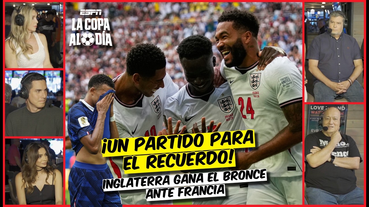 INGLATERRA GANA un PARTIDAZO ante FRANCIA con HAT-TRICK de BUKAYO SAKA | La Copa Al Día