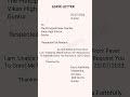 Easy To Write Leave Letter For Class Teacher To Principal Leaveletter Letter Learning Shorts