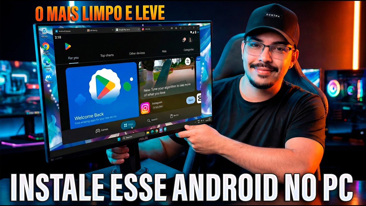 ADEUS BLUESTACKS! 🚫 Esse Android para Windows DEIXOU TODOS no Chinelo (Super Leve)