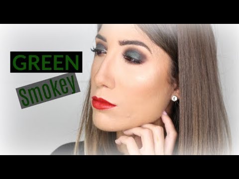 GREEN SMOKEY EYE | Maquillaje NAVIDEÑO!!! | Tonos verdes