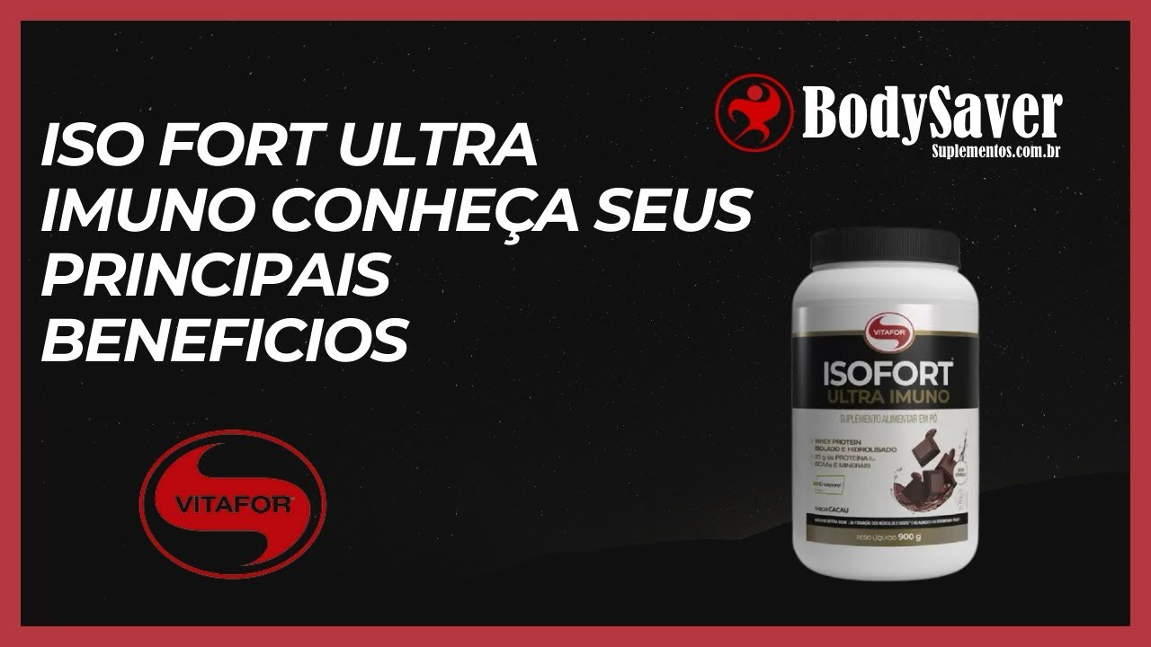 Miniatura da avaliação em vídeo de Proteína em Pó Vitafor Isofort Ultra Imuno Baunilha 900g