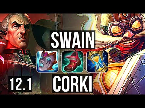 SWAIN vs CORKI (MID) | Rank 1 Swain, Rank 7, 10/3/20, 300+ games | NA Challenger | 12.1