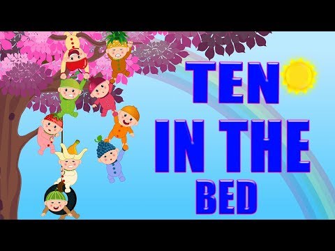dez na cama | poema para crianças | bebê rima | Ten In The Bed | Toddlers Toons Português
