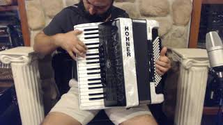 Video thumbnail for 4954 - Certified Pre-Owned White Hohner Bravo III Piano Accordion LMM 37 96 $1499 by Liberty Bellows
