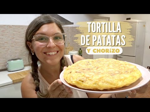 TORTILLA de PATATAS y Chorizo *TORTILLA ESPAÑOLA Receta*