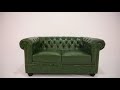 ΚΑΝΑΠΕΣ 2ΘΕΣΙΟΣ T.CHESTERFIELD HM3010.08 ΤΕΧΝΟΔΕΡΜΑ ΚΥΠΑΡΙΣΣΙ 150x90x72Υ εκ.