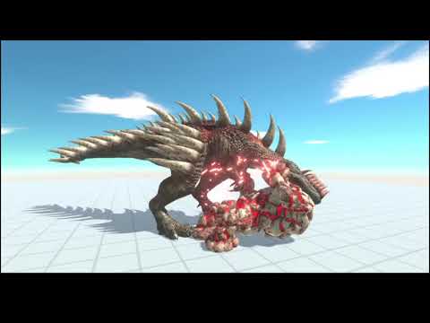 PYRO TREX VS LAVA GOLEM | ANIMAL REVOLT BATTLE SIMULATOR | STEELRAPTOR