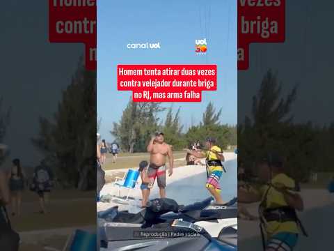 Homem tenta atirar duas vezes contra velejador durante briga no RJ, mas arma falha