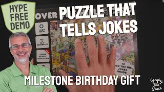 Over the Hill Joke Puzzle Gift - Close Look at Laugh with Life