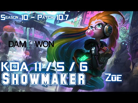 DWG Showmaker ZOE vs AKALI Mid - Patch 10.7 KR Ranked