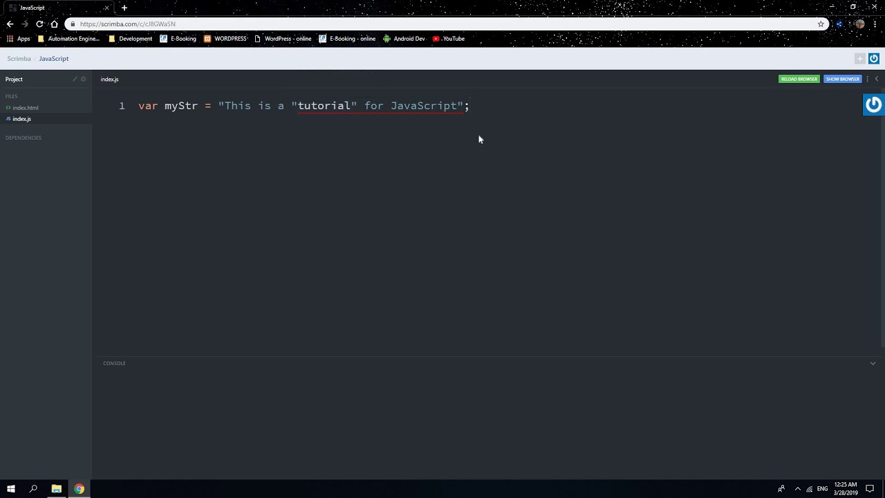 JavaScript 10  -  Escaping Literal es in Strings