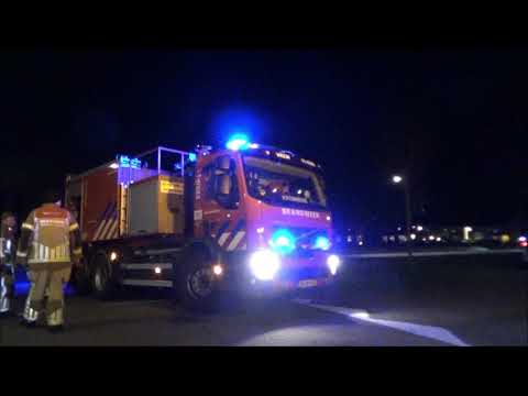 Brandweer Krommenie ingezet Bij een Prio2  Containerbrand aan het Dubbelspoor in Saendelft