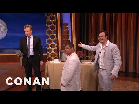 Conan Gives Filmmakers Sam Suchmann and Mattie Zufelt A Chocolate Fountain | CONAN on TBS