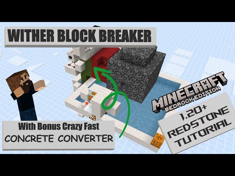 Insane Wither Block Breaker & Fast Concrete Converter - Minecraft Bedrock