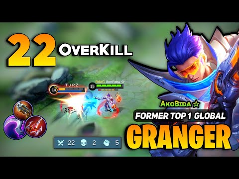 22 OVERKILL! AᴋᴏBɪᴅᴀ ☆ Granger Best Build & Gameplay [ Former Top 1 Global Granger ] Mobile Legends