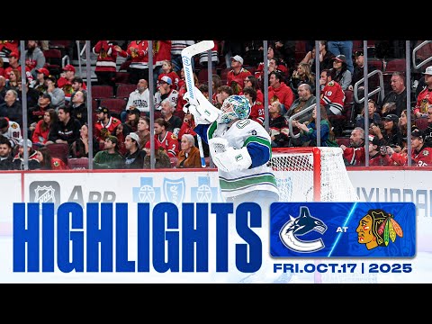 Game in 10 | Vancouver Canucks at Chicago Blackhawks Highlights (Oct 17, 2025)