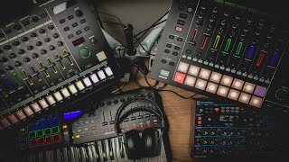 Upfront tech house / old skool influenced jam - Roland MC 707, TR8S, Novation Peak, microfreak