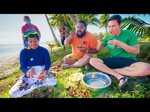 Trying Fiji’s EXOTIC SEAFOOD!! Catch and Cook in Kadavu Island, Fiji 🇫🇯