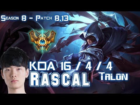Rascal TALON vs DARIUS Mid - Patch 8.13 KR Ranked