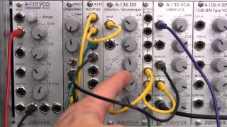 Video thumbnail for Doepfer A-136 Distortion/Waveshaper Audio Processing-Triangle and Pulse by Raul's World of Synths