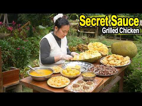 Secret Sauce Grilled Chicken and Pomegranate Pastry | Ly Thi Ca Cooking