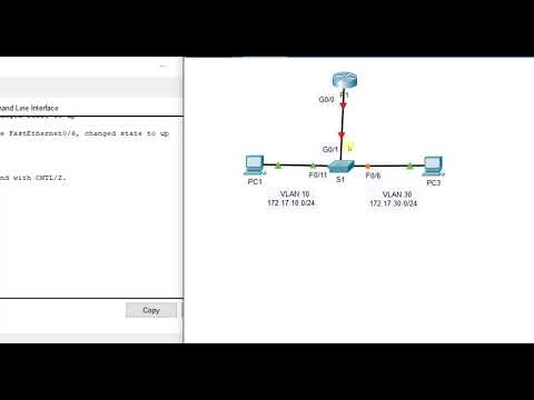 Packet Tracer 4.2.7 - Configure Router-on-a-Stick Inter-VLAN Routing