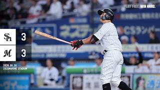 6月28日(日) vs福岡ソフトバンクホークス ゲームハイライト