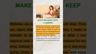 Embrace Your Mistakes | English Reading & Listening Practice (A2-B1)