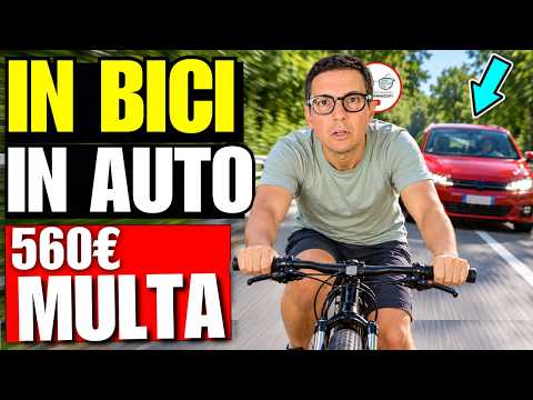 ATTENZIONE a SUPERARE CHI VA IN BICI: in AUTO CONTA OGNI METRO! Le novità su MULTE, CASCO e TARGA