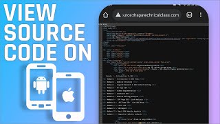 View Source Code of Any Website on Android or IOS Mobiles 🔥